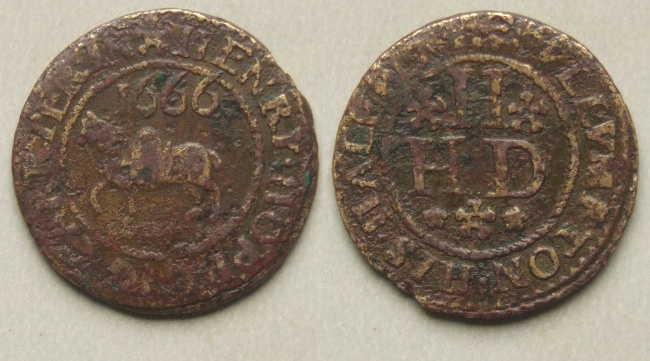 Cullompton, Henry Hopping 1666 halfpenny Cullompton, Henry Hopping 1666 halfpenny